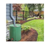 Serbatoio per acqua da esterno ecologico, 1350 l, portatile, con filtro, ideale per l'irrigazione del giardino e la raccolta dell'acqua piovana (verde)