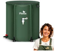 Plonos Botte antipioggia 200 l con rubinetto in PVC resistente ai raggi UV, 70 x 60 cm, verde