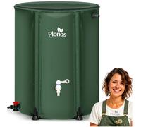 Plonos Serbatoio dell'acqua piovana da 500 l, con valvola a scolo 98 x 80 cm, verde