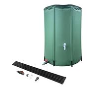 Serbatoio per acqua piovana - Rete in PVC verde scuro da 100 l a 750 l per giardino esterno, barile pieghevole per camper e campeggio - tamburo di raccolta 'acqua