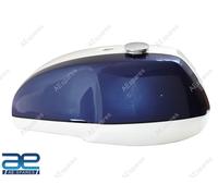 Serbatoio Per Benzina In Acciaio Blu E Bianco Verniciato Per Triumph T140 AEs