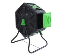 Serbatoio per compost a camera singola rotante da 70 l, compostiera rapida con porta scorrevole e fori di ventilazione per giardini, balconi, cortili