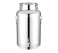 Serbatoio per il trasporto del latte in acciaio inox da 18 l, per uso alimentare, con coperchio ermetico e rubinetto, ideale per vino, olio e prodotti lattiero-caseari, durevole e portatile