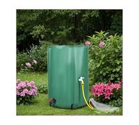 Serbatoio per la raccolta dell'acqua piovana, Barile antipioggia pieghevole for giardino nero e verde, capacità multiple(Green,200L)