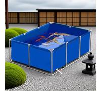 Serbatoio per pesci da esterno, stagno fuori terra per acqua dolce per pesci d'acqua dolce per l'irrigazione, colore blu, 2 x 2 x 0,7 m, ideale per giardini e piscine