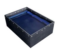 Serbatoio pieghevole per acqua da esterno in PVC per piscina di coltura elevata, perfetto per piantare giardini e cortili, 15,7 x 4 x 1 m