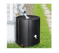 Serbatoio pieghevole per acqua piovana da 50 l, barile portatile in PVC per raccolta dell'acqua da giardino e soluzione di raccolta all'aperto, resistente raccoglitore d'acqua nera