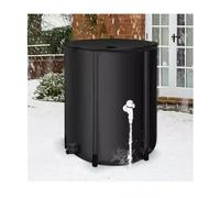 Serbatoio portatile per la raccolta dell'acqua piovana in PVC da 250 l con rubinetto e kit di troppopieno, collettore pieghevole per acqua piovana da esterno con filtro per uso in giardino, soluzione