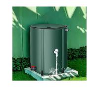 Serbatoio portatile pieghevole in PVC per l'acqua piovana da 750 l, con rubinetto e troppopieno, per giardino, con filtro, soluzione ecologica per la raccolta dell'acqua (verde)