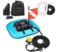 Serbatoio portatile ricaricabile per immersioni subacquee, impermeabile fino a 60 minuti, con tubo telescopico da 10,5 m, per snorkeling subacqueo