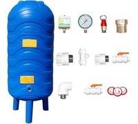 Serbatoio Pressione Acqua in PE ad Alta Densità, estructura Automatico Completo con Manometro, Interruttore Pressione e Valvola Sicurezza - Ideale for Pozzi(15.8Gal/60L-H80cmxW35cm)