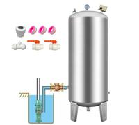 Serbatoio Pressione in Acciaio Inox 304 (60-400 l) - Serbatoio Acqua - estructura Automatico con Manometro e Sfiato - Ideale for Casa, Pozzo, Giardino(95x50cm/37X20in)