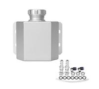 Serbatoio Refrigerante Espansione Serbatoio Sfiato Olio In Alluminio Da 1L/2L Serbatoio Troppo Pieno Radiatore Liquido Raffreddamento Serbatoio Sfiato Olio Carburante E Benzina(1L Silver)