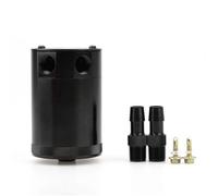 Serbatoio Refrigerante Tanica Recupero Olio Universale 300 Ml Due Fori Serbatoio Compatto Alluminio Deflettori Carburante 2 Porte Bollitore Traspirante Vaschetta Acqua Radiatore(Black)