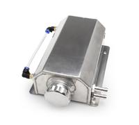 Serbatoio Servosterzo Serbatoio di troppopieno del liquido refrigerante universale da 2 litri. Serbatoio del serbatoio 'olio per radiatore in lega di alluminio Serbatoio Servosterzo Auto(Silve)