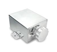 Serbatoio Troppo Pieno Universale Radiatore Alluminio Lucidato 1.2 L Serbatoio Espansione Liquido Raffreddamento Del Radiatore Serbatoio Dell'acqua Di Raffreddamento radiatore dell'acqua moto(Silver)