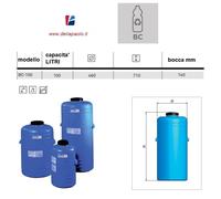 SERBATOIO CISTERNA CUBO ELBI CB 200 LITRI ACQUA POTABILE
