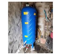 Serbatoio verticale for acqua a pressione - Contenitore di stoccaggio in plastica da 13 a 66 galloni con pressostato, manometri e kit di montaggio(90x40cm(100L))