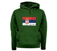 Serbia Grunge Stile Bandiera - Adulti Felpa/Maglione - Belgrado Serbo Paese