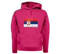 Serbia Grunge Stile Bandiera - Adulti Felpa/Maglione - Belgrado Serbo Paese