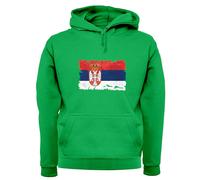 Serbia Grunge Stile Bandiera - Adulti Felpa/Maglione - Belgrado Serbo Paese