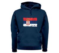 Serbia Grunge Stile Bandiera - Adulti Felpa/Maglione - Belgrado Serbo Paese