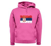 Serbia Grunge Stile Bandiera - Adulti Felpa/Maglione - Belgrado Serbo Paese