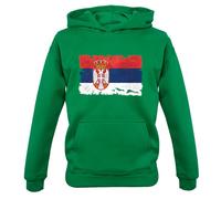 Serbia Grunge Stile Bandiera - Bambini Felpa/Maglione - Belgrado Serbo Paese