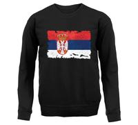 Serbia Grunge Stile Bandiera - Bambini Felpa/Maglione - Belgrado Serbo Paese