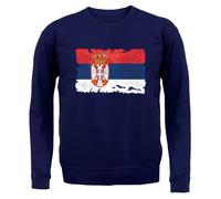Serbia Grunge Stile Bandiera - Bambini Felpa/Maglione - Belgrado Serbo Paese