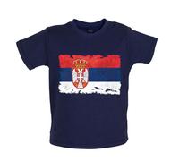 Serbia Grunge Stile Bandiera - Bambino T-Shirt / Body - Belgrado Serbo Paese