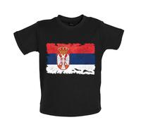 Serbia Grunge Stile Bandiera - Bambino T-Shirt / Body - Belgrado Serbo Paese