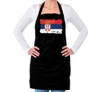 Serbia Grunge Stile Bandiera - Unisex Adulti Grembiule - Belgrado Serbo Paese