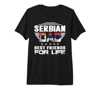 Serbian Dad Best Friends for Life Funny for Fathers Daddy Maglietta Premium