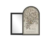 Serchou Specchio da trucco murale per bagno, con specchio scorrevole nascosto, per montaggio a parete, 49 x 82 cm. (Grigio, 54 x 94 cm)