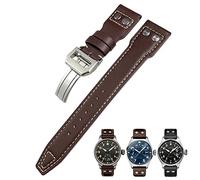 SERDAS 20mm Cinturino In Vera Pelle Per IWC Big Pilot Watch Mark 18 Spitfire Vacchetta Morbida Cinturino, Without Buckle, Acetato, Non pietra preziosa