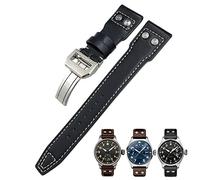 SERDAS 20mm Cinturino In Vera Pelle Per IWC Big Pilot Watch Mark 18 Spitfire Vacchetta Morbida Cinturino, Without Buckle, Acetato, Non pietra preziosa
