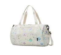 SERDAS Borsa da palestra Yoga Sport Dance Bag per Ragazza Ragazzo Graffiti Lettere Stampa Viaggio Fitness Siwmming Dry Wet Impermeabile Crossbody Deffle Bag, Beige, Taglia unica