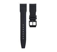 SERDAS Cinturino in pelle e tela di nylon da 20 mm, 21 mm, 22 mm, per cinturino IWC SPITFIRE MARK 18 Portugieser Portofino Pilot IW3777, Black buckle C, 20MM