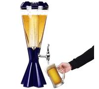 SERdeerCH Birra Torre 3 litri Dispenser for torre di birra con con tubo di ghiaccio & flash LED colorato facile da pulire adatto for feste in casa bar (Viola)