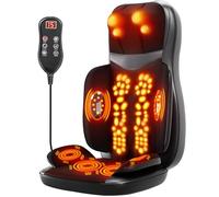 serebrant Shiatsu Tappetino da massaggio Schiena con Calore,2D/3D Shiatsu Massaggiatore Elettrico con Compressione d’Aria, Poltrona Massaggiante Professionale per Corpo a Casa o da Ufficio