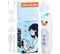 SEREMUM Aspiratore nasale per bambini con luci a LED musicali, 5 livelli di aspirazione, punte morbide, ricaricabile tramite USB-C, senza BPA, per bambini e neonati