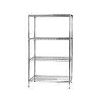 SERENA GROUP - 4X609016 - Kit scaffale Archimede - 4 ripiani - 60 x 90 x 160 cm - acciaio cromato - Serena Group - 77017 - Conf. da 1 Pz.