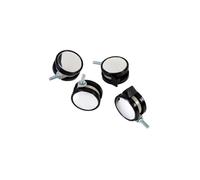 Serena Group S.R.L. Ruote in plastica cromata, set 4 pz, 2 con freno 7,5 cm Ruote in plastica cromata, set 4 pz, 2 con freno 7,5 cm