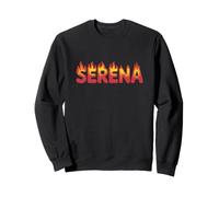 Serena On Fire - Decorazione con Nome e Scritta Cute Custom con Fiamme Felpa