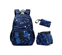 SerendipitousWhisper 3 Pezzi Rosa Zaino da bambina Set di zaini Poliestere | con Borsa Termica Astucci Matite Spallacci regolabili Ergonomico Borsa resistente per 5a-6a Elementare
