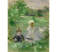 SERENDIPITP Astratta Della Poster Quadri su Tela Stampa su Tela da Parete Accanto a un lago di Berthe Morisot per L'arredamento Della Camera da Letto 60x90cm