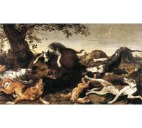 SERENDIPITP Astratta Della Poster Quadri su Tela Stampa su Tela da Parete Caccia al cinghiale Frans Snyders per L'arredamento Della Camera da Letto 60x90cm