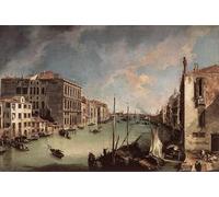 SERENDIPITP Astratta Della Poster Quadri su Tela Stampa su Tela da Parete Canalguardando ad est da Campo San Vio di Antonio Canal per L'arredamento Della Camera da Letto 60x90cm