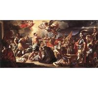 SERENDIPITP Astratta Della Poster Quadri su Tela Stampa su Tela da Parete il Martirio dei Santi Placido e Flavia di Francesco Solimena per L'arredamento Della Camera da Letto 60x90cm